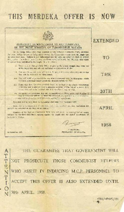 Malayan Emergency Propaganda Leaflet