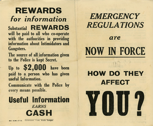 Communist Terrorists (CTs). This photo was discovered amongst the personal possessions of a captured CT.